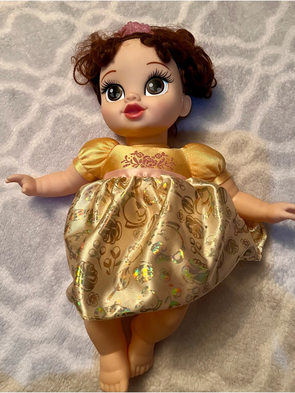 Baby Princess Belle Disney Doll in Gold Dress - Kids Toy